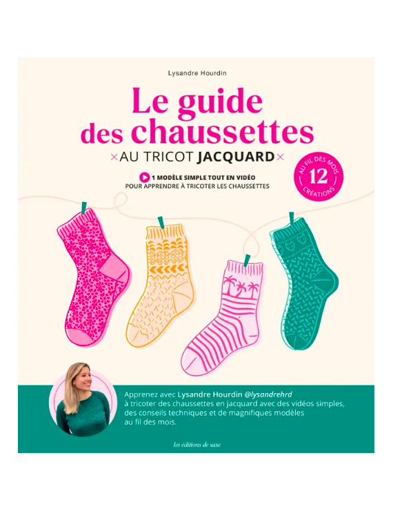 Livre LE GUIDE DES CHAUSSETTES AU TRICOT JACQUARD