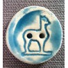 Bouton alpaga en céramique émaillée