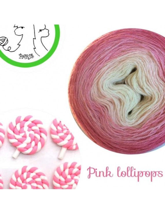 fil fingering alpaga soie Pink lollipops