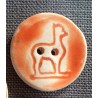 Bouton alpaga en céramique émaillée