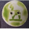 Bouton alpaga en céramique émaillée