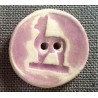 Bouton alpaga en céramique émaillée
