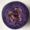 Fil fingering Alpaga Soie (long gradient yarn cake) "Améthyste Tachetée"