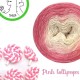 Fil Single Fingering Mérinos et Soie (long gradient yarn cake) "Pink Lollipops"
