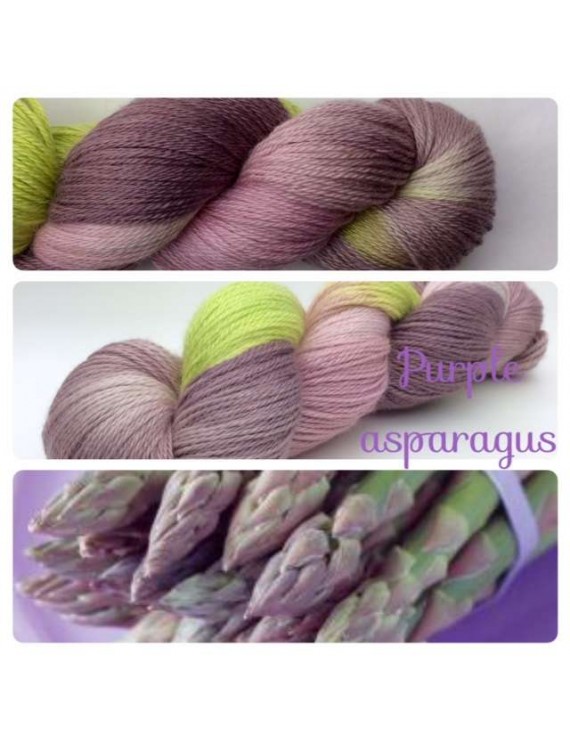 Fil fingering Alpaga & Soie "Purple Asparagus"