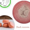 "Peach Macaron" Fil fingering Alpaga Soie (long gradient yarn cake)