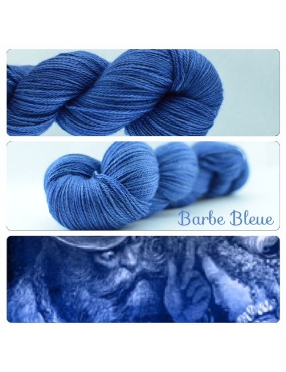 "Barbe Bleue" Fil fingering Alpaga & Soie