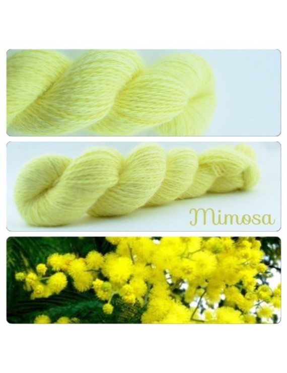 "Mimosa" Fil fingering 100 % Angora Français