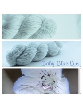 "Baby Blue Eye" Fil fingering Alpaga & Soie