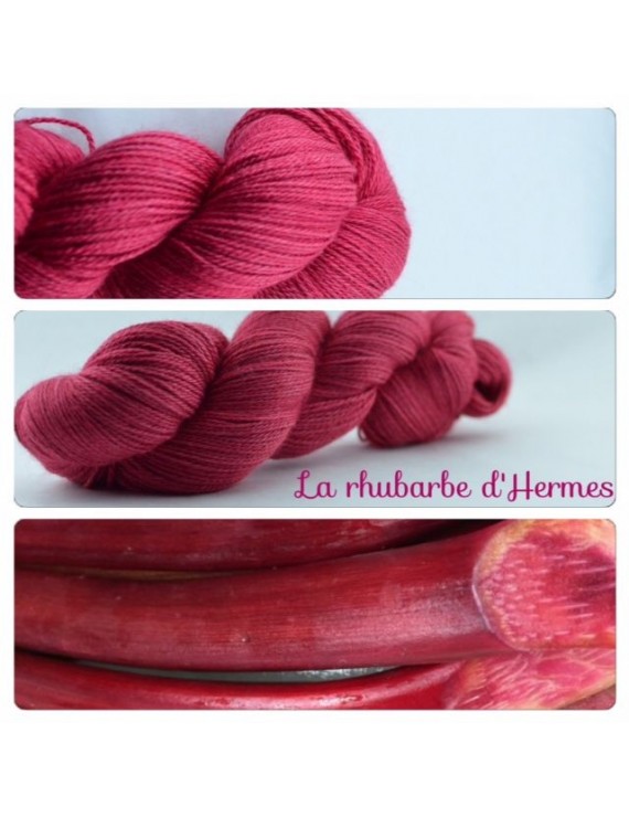 "La Rhubarbe d'Hermes" Fil fingering Alpaga & Soie