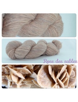 "Rose des Sables" Single fingering Alpaca Seacell