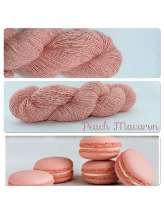 "Peach Macaron" Single fingering Alpaca Silk Angelina