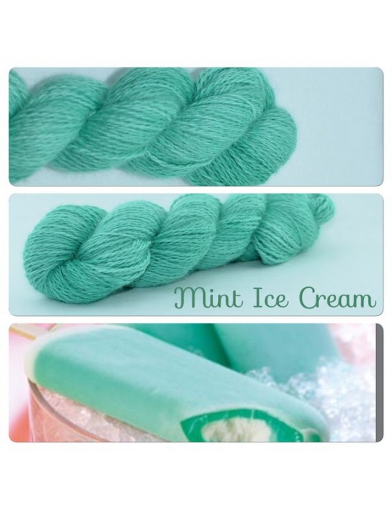 "Mint Ice Cream" Angora & Baby Alpaga