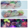 "Fireworks" Single fingering Alpaca Silk Angelina