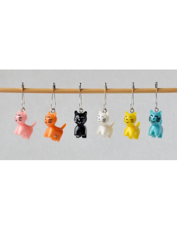 "Colored Cat" Removable Stitch Marker