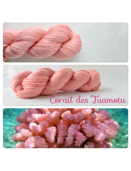 "Corail des Tuamotu" Single Fingering Merino & Silk Yarn