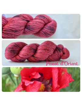 "Pavot d'orient" fingering Alpaca & Silk Yarn