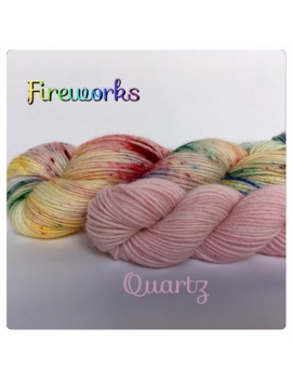 "Fireworks+Quartz" Sock Yarn Merino Alpaca & Nylon