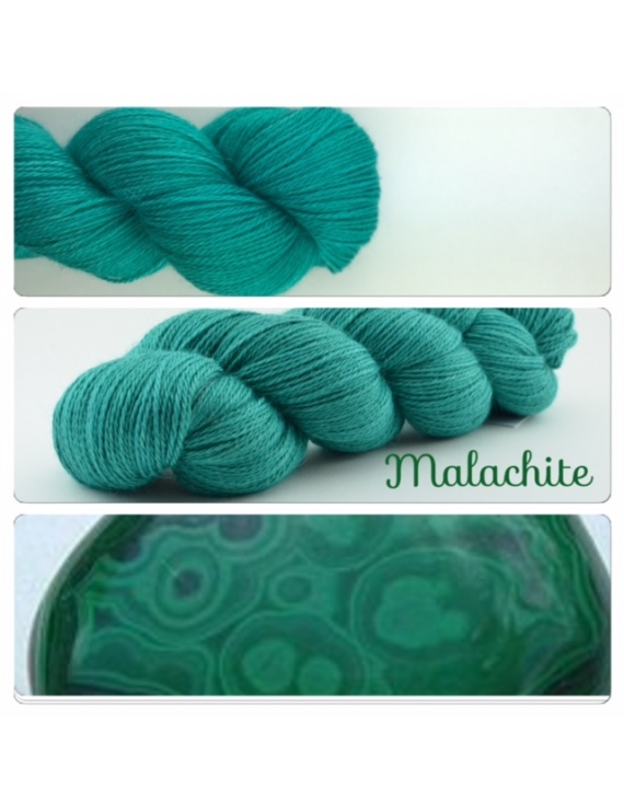 "Malachite" fingering Alpaca & Silk Yarn