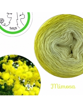 Mimosa Fil Single Fingering Mérinos & soie (long gradient yarn cake)