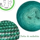 Perles de Malachite Fil Single Fingering Mérinos & soie (long gradient yarn cake)