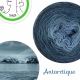 "Antarctique" Single Fingering Merino (long gradient yarn cake)