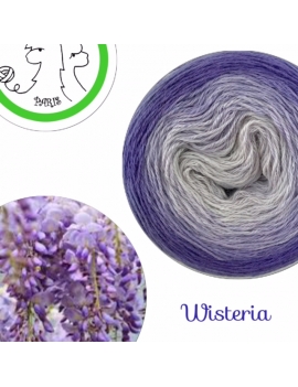 "Wisteria" Fil fingering Baby Alpaga et Soie (long gradient yarn cake)