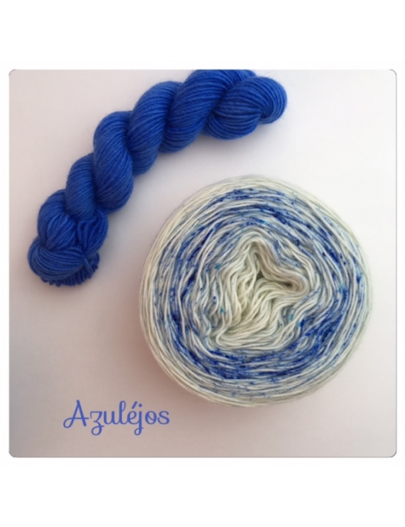 "Azulejos" Double Gradient Sock Yarn Merino Alpaca & Nylon