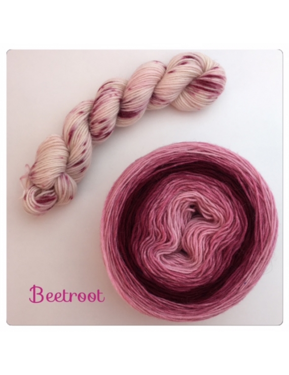 "Beetroot" Double Gradient Sock Yarn Merino Alpaca & Nylon