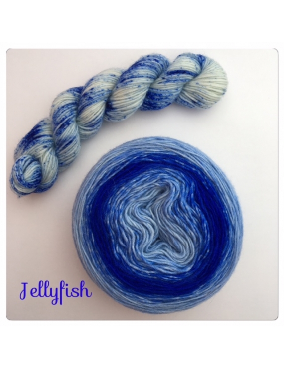 "Jellyfish" Double Gradient Fil à Chaussette Mérinos Alpaga & Nylon
