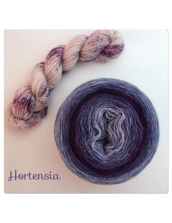"Hortensia" Double Gradient Sock Yarn Merino Alpaca & Nylon