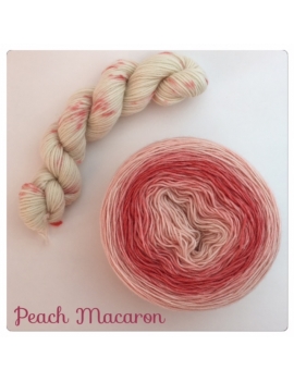 "Peach Macaron" Double Gradient Fil à Chaussette Mérinos Alpaga & Nylon