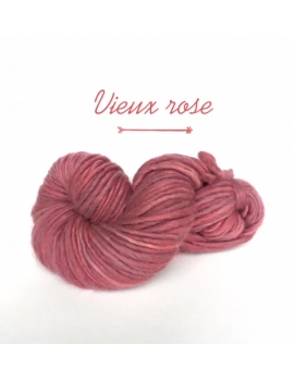 "Vieux Rose" Fil Single Bulky (Lopi) 50 % Chèvre Angora 50 % Mouton Ile de France