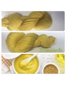 "Moutarde" Fil Mérinos Alpaga & Nylon