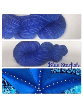 "Blue Starfish" Fil Mérinos Alpaga & Nylon