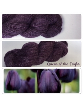 "Queen of the Night" Single fingering Alpaga Rose Fiber 