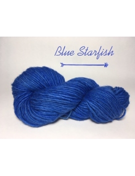"Blue Starfish" Fil Single Bulky (Lopi) 50 % fine alpaga 50 % Mouton Ile de France