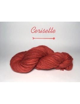"Cerisette" Fil Single Bulky (Lopi) 50 % fine alpaga 50 % Mouton Ile de France