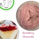 "Strawberry Cheesecake" Single fingering Alpaga Soie Angelina  (long gradient yarn cake) 