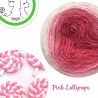 "Pink Lollipops" Fil fingering 100 % Angora Français (long gradient yarn cake)