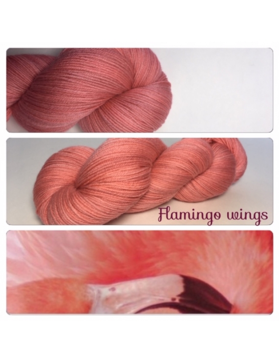 "Flamingo Wings" Fil Fingering 100% Mérinos