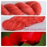 "Joli Coquelicot"Single fingering Alpaga Seacell 