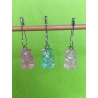 "Bonbons Oursons à Paillettes" lot de 3 Anneaux marqueurs Amovibles