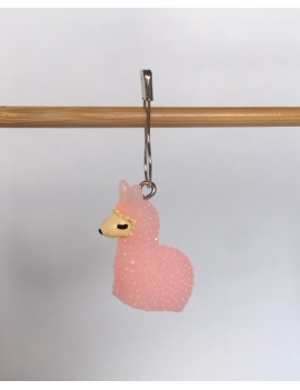 "Pink Alpaca" Removable Stitch Marker