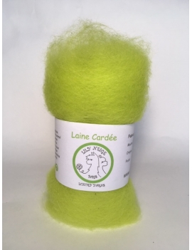 "Lime" fibre cardée pour feutrage 100 % Alpaga