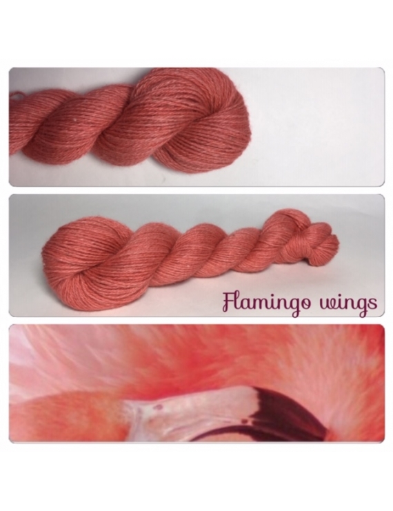 "Flamingo Wings" Alpaga Merinos Ramie
