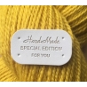 "Hand Made Special Edition for You" Etiquette Decorative Faux Cuir Blanc