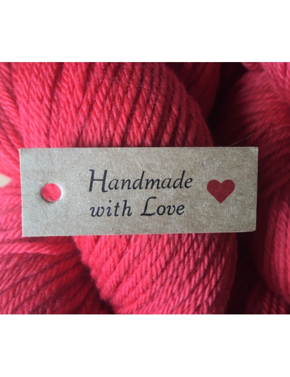 "Hand Made With Love" Etiquette Carton Kraft