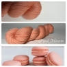 "Peach Macaron" Fil Mérinos Alpaga & Nylon