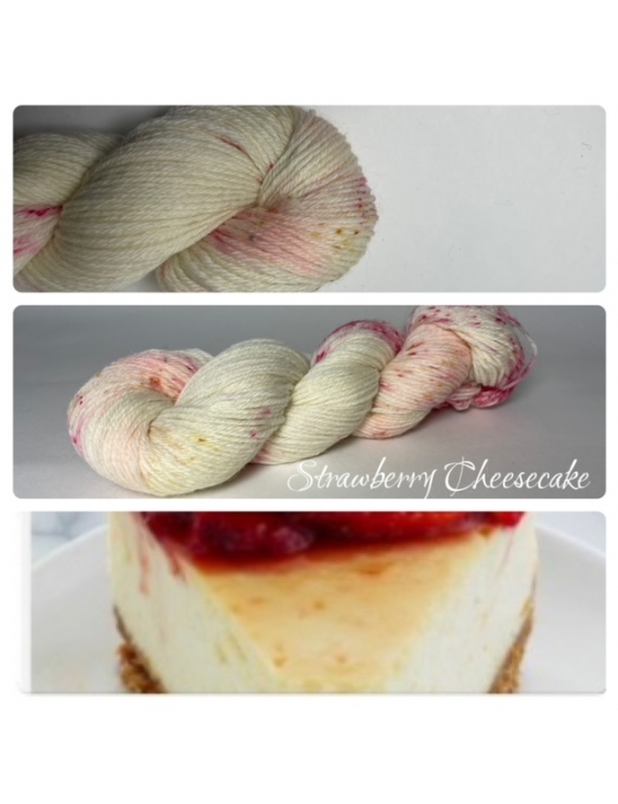 "Strawberry Cheesecake" Fil Mérinos Alpaga & Nylon
